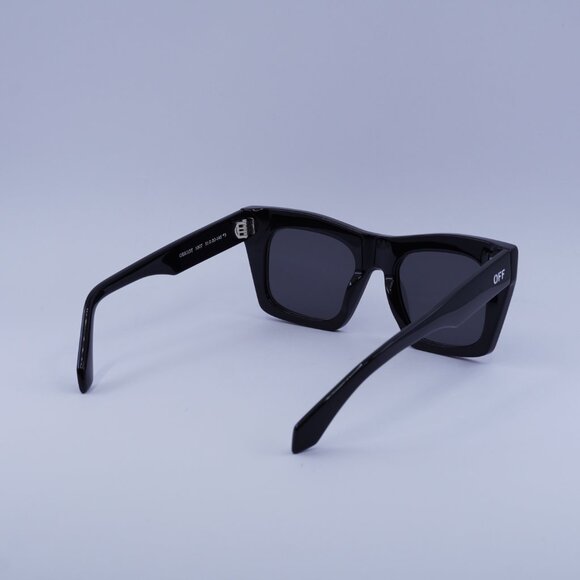 Off-White OERI13Y SELMA 1007 Sunglasses Black Square Frame, Dark Grey Lenses